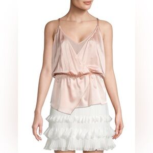 Ramy Brook Marisa Silk Sleeveless Top in Rose Gold Size L